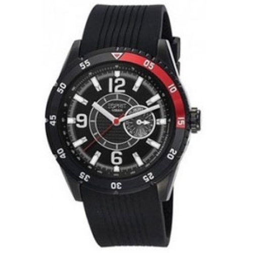Esprit Ανδρικό Ρολόι Μαύρο Καουτσούκ Κωδικός ES 104131003