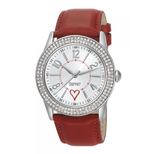 Ρολόι γυναικείο Esprit με δερμάτινο λουρί και λευκό καντράν ES104992002