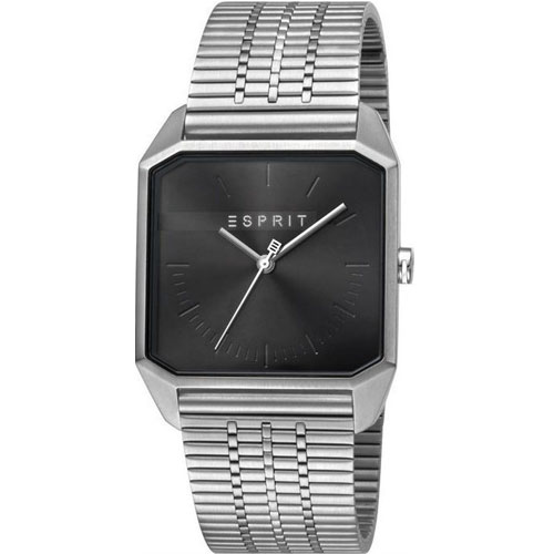 Ανδρικό Ρολόι ESPRIT Cube Silver Stainless Steel Bracelet ES1G071M0055