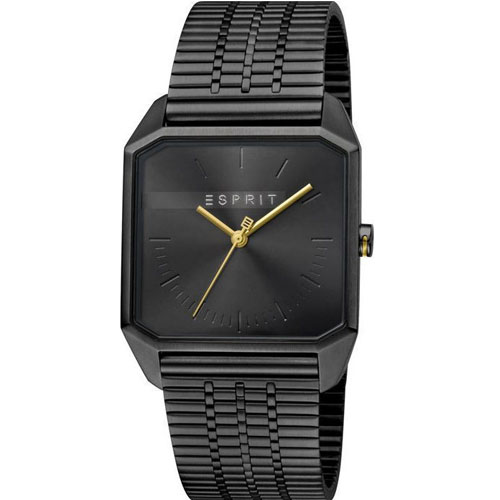 Ανδρικό Ρολόι ESPRIT Cube Black Stainless Steel Bracelet ES1G071M0075