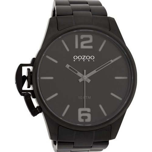 Ανδρικό Αδιάβροχο Ρολόι OOZOO Steel Black Stainless Steel Bracelet OSGR20