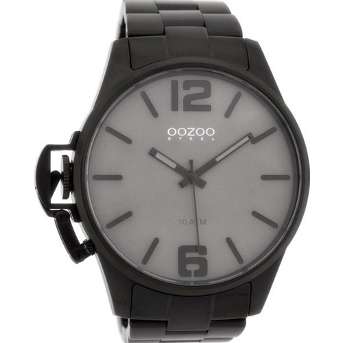 Ανδρικό Αδιάβροχο Ρολόι OOZOO Steel Black Stainless Steel Bracelet OSGR18