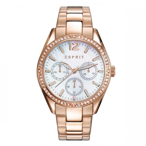 Ρολόι Esprit πολλαπλών ενδείξεων με ρόζ χρυσό μπρασελέ ES108932003