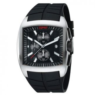 Esprit Ανδρικό Ρολόι Με Μάυρο Καουτσούκ Λουράκι es102061005