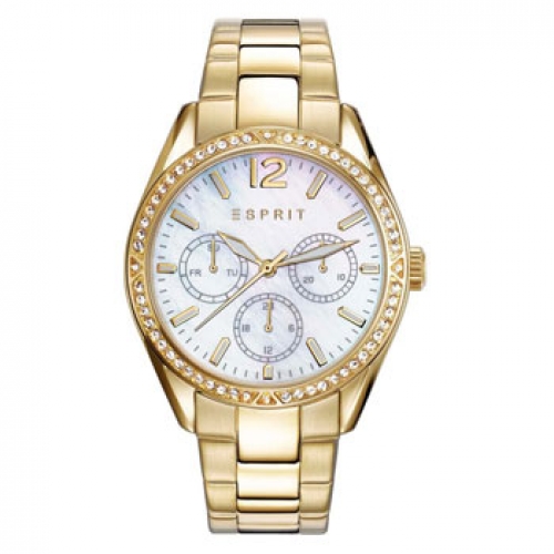 Esprit Γυναικείο Ρολόι Χρονογράφος Με Χρυσό Μπρασελέ es108932002