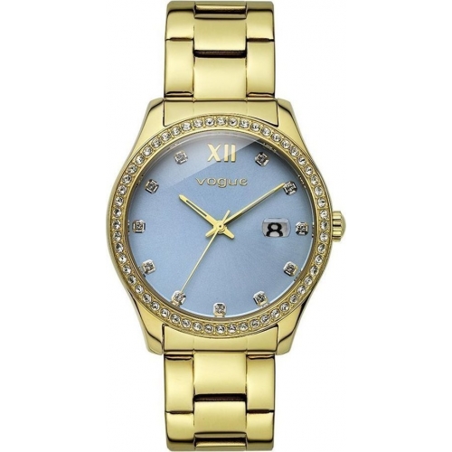 Ρολόι Vogue Glam με Xρυσό Mπρασελέ και Γαλάζιο Καντράν 81019.9