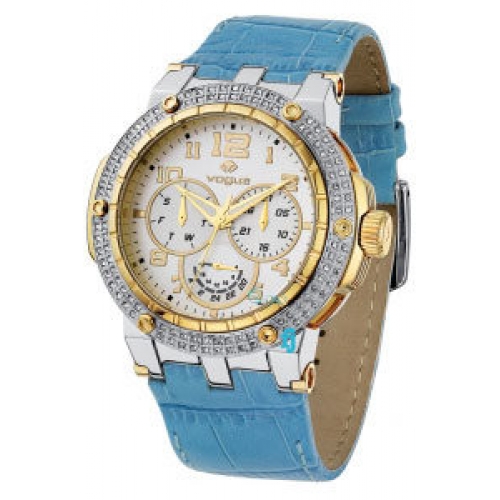 VOGUE Ladies Watch With Blue Leather Strap 160011.7