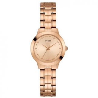 GUESS Γυναικείο Ρολόι Με Ροζ Χρυσό Μπρασελέ W0989L3