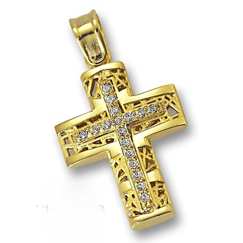 Χρυσός σταυρός 14κ ΣΤ1334Κ